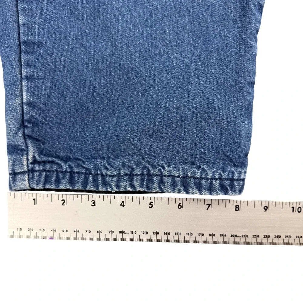 Dickies Mens Flannel Lined Carpenter Jeans Blue Denim Work Pants 32x27.5 Y2K